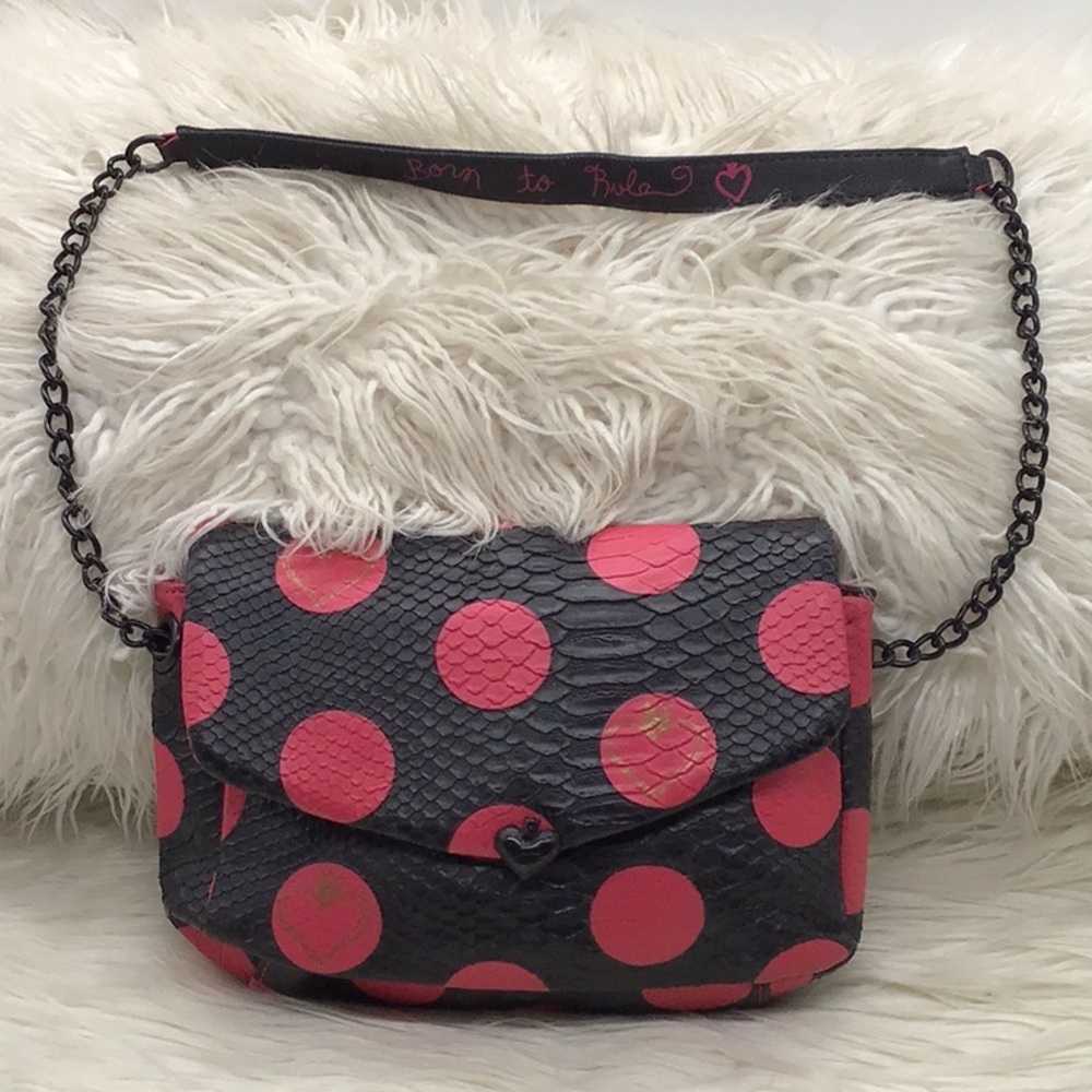 Princess Vera Wang Black and Red Polka Dot Shoulder Bag